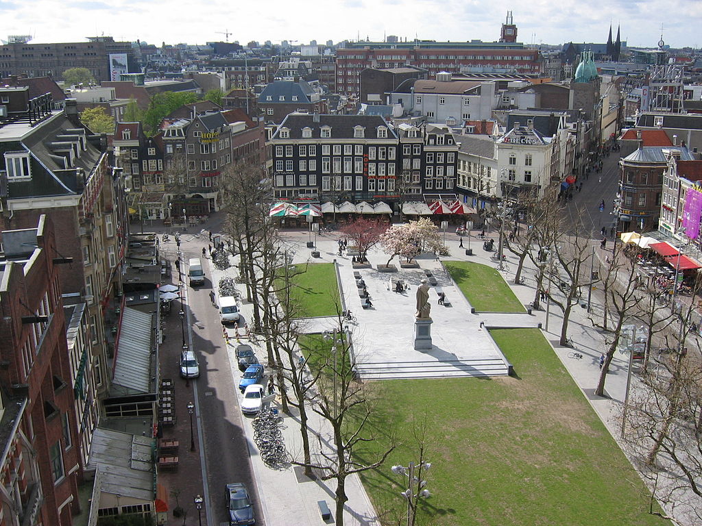 Aerial Rembrandtplein square